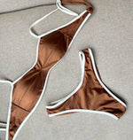 2026 Sexy Bikini Women Swimsuit Female Swimwear Bandeau Biquini Bathing Suit Shiny Swimming Suits Halter Bodysuit Beachwear