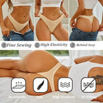 5Pcs Women Sexy Cotton Thongs Female Bikini Panties G-String Underwear Thongs Striped Panties Female Underwear T-Back Intimat