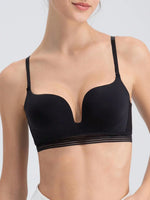Sexy French lingerie for women without steel rings Push-up bra with a U-back design for enhanced support and an open-back