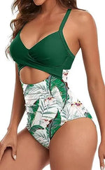 Leopard One Piece Swimsuit 2024 New Halter Push Up Swimwear Women Swimsuit Bathing Suit Beachwear Monokini Female Swimming Suits