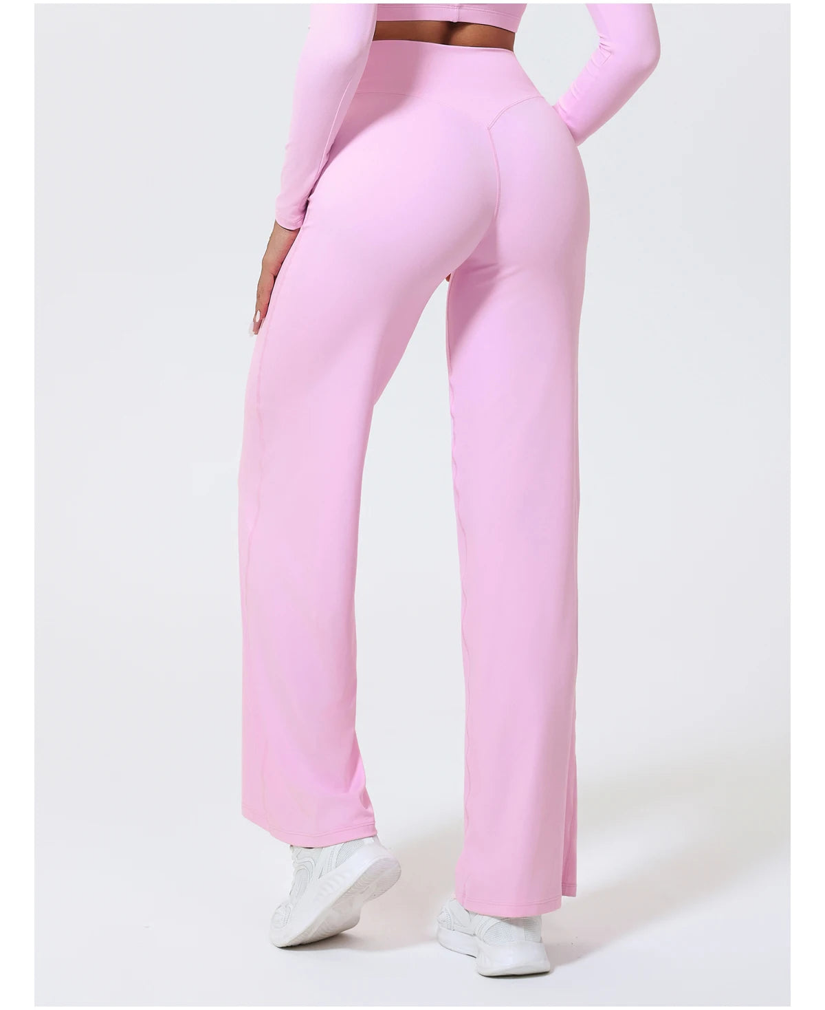 Hearuisavy Summer Straight-Leg Sports Pants Women Gym Clothing Fitness Tights Naked Feeling Compression Wide Leg Yoga Leggings