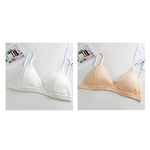 2Pcs/Set Cotton Bras For Women Push-Up Brassiere Sexy Lingerie Female Wire Free Seamless Underwear 1/3 Cup Padded Bralette