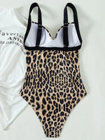 Leopard Underwired Bra Cup Women Swimwear One Piece Swimsuit Female High Cut Monokini Bather Push Up Bathing Suit Swim Bodysuit