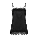 Women Camisoles Solid Color Lace Trim Spaghetti Strap Casual Tank Tops Summer Fashion Sleeveless Vests Streetwear