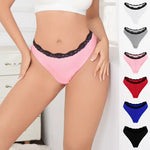 6pcs/pack Solid Sexy Lace Women's Panties Breathable Comfortable Sexy Lingerie Elegant Low Waist Lady Briefs Female Underwear