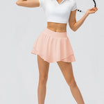 Summer Golf Skirt Women High Waist Running Outdoors Tennis Sport Skirt Pockets Fitness Gym Casual Shorts Athletic Workout Skirts