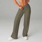 STOUREG High Waisted Yoga Pants for Women, Loose Wide Leg Workout Trousers with Pockets for Running and Outdoor Exercise