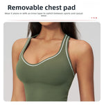 2026 Summer Fitness Bra Workout Top Cycling Gym Underwear Fitness Sports Bra Athletic Sport Bra Women Backless Gym Yoga Crop Top