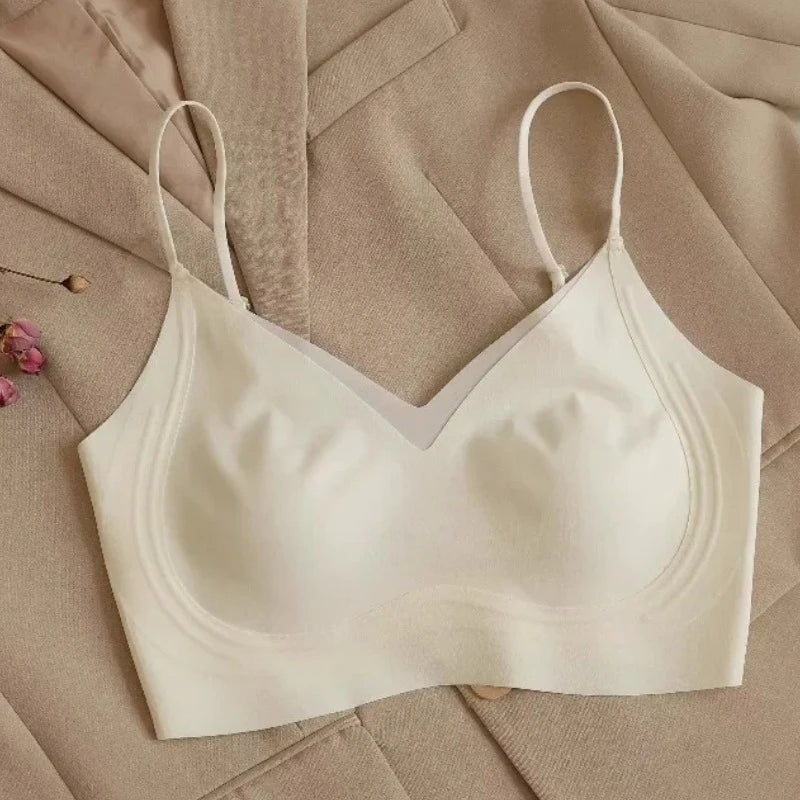 Invisible Minimizer Bra Large Bust Seamless Traceless Underwear Ultra Thin Cup Comfortable Jelly Support Wirefree Beautiful Back