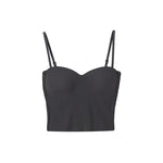 Women Tops With Built In Bra Ice Silk Tube Top Seamless Bra Femal Comfort Underwear Wirefree Padded Brassiere Sexy Crop Top