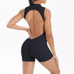 Women's Seamless Yoga Jumpsuit New Beautiful Back & Pleats Hip Lifting Short Jumpsuit Sports Running Fitness Jumpsuit Yoga Suit