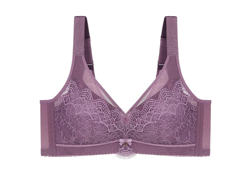 French Lace Minimizer Bra for Women U-Back Side Support Top Up Bra Anti-Sag Sexy Shapewear Underwear New Autumn OWD6017