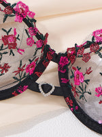 Sexy Sheer Lingerie Set Embroidery Transperant Pornostar Lenceria Sensual Mujer Seducive Conjunto Ropa Interior Set Intimo Lace