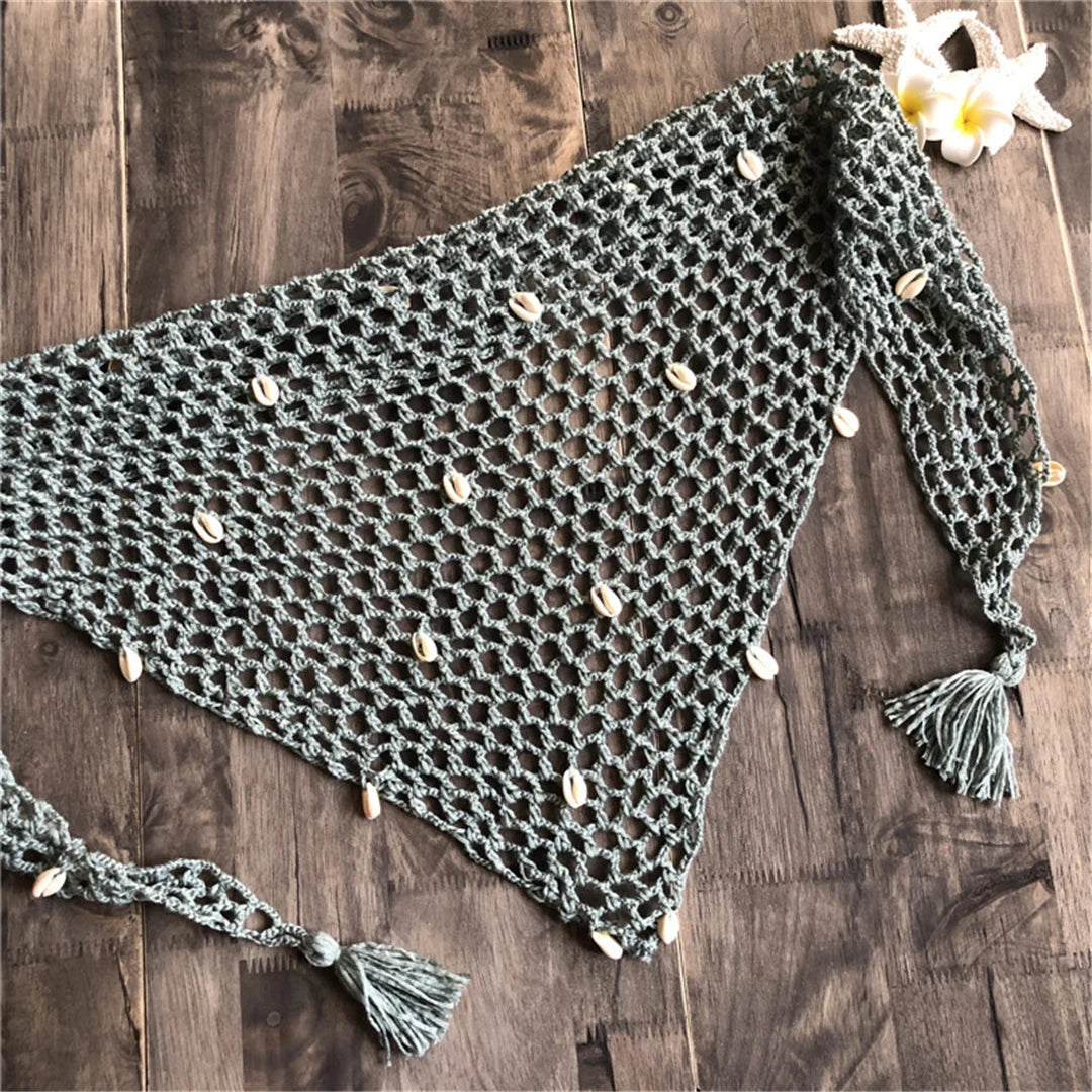 7 Colors Hollow Out Crochet Knitted Sarong Pareo Beach Cover Up Cover-ups Beach Dress Beach Wear Beachwear Female Women V7010