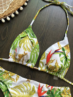 RUOTONSEPT 2024 Sexy Print Bandage Bikinis Set Women Swimsuit Two-piece Triangle Halter Swimwear Bathing Suit Brazilian Biquinis