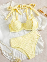 S - XL V Shaped Underwired Female Swimsuit High Waist Bikini Women Swimwear Two-pieces Bikini Set Bather Bathing Suit Swim Lady