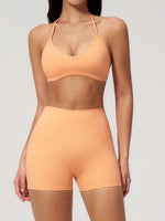 New Tight Yoga Set Women Breathable Quick Drying Sports Bra High Waist Shorts Fitness Suit Outwear Leisure Workout Gym Tracksuit