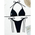 Diamond Rhinestones Halter Strappy Bikini Female Swimsuit Women Swimwear Two-pieces Bikini set Bather Bathing Suit Swim K5351