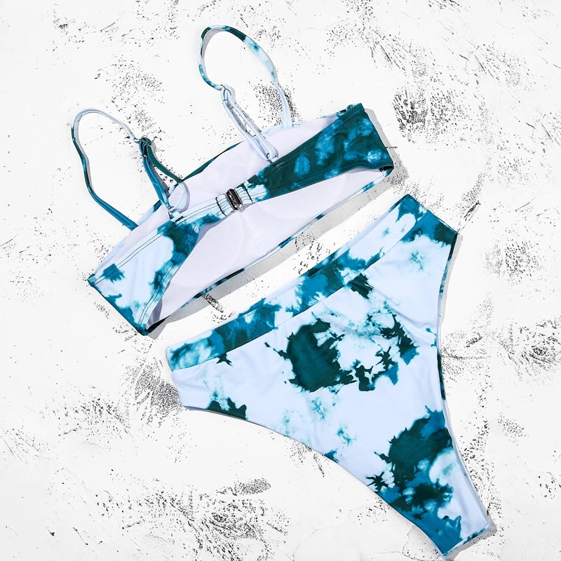 ZTVitality Sexy Bikinis Solid Push Up Bikini 2021 Hot Sale Padded Bra Straps High Waist Swimsuit Female Swimwear Women Biquini
