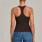 Women's Seamless Yoga Vest Sports Fitness Gym Beauty Back Top Nude Slim Fit Training Running Workout Vest