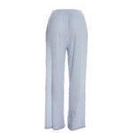 Women's trousers, fashionable and versatile, solid color, drawstring straight trousers, beach sun protection trousers