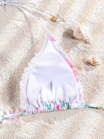 Miyouj Glitter Fabric Bikinis 2026 Sexy Bikini Set Folds Swimsuit Female Halter Bathing Suit Women Swimwear New Beachwear