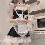 Women's Sexy Maid Lingerie French Maid Outfit Anime Cosplay Costume Role Play Fancy Dress Naughty Apron