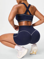 2pcs/sets Yoga Sport T-shirts Shorts Set Sportswear Woman Gym Seamless Workout Vest Shorts Leggings Activewear Women's Tracksuit