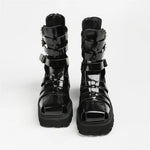 2025 Brand Fashion Women's Black Summer Gladiator Sandals Fashion Leisure Square Heels Casual Platform Shoes Big Size 43