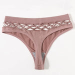3Pcs/Set Sexy High Rise Panties Women Thongs Comfort G-String Underwear Sexy Lingerie Hollow Bottoms Female Underpants M-L