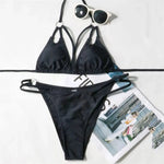 Sexy Black Micro Thong Bikinis Sets 2026 Women String Halter Swimwear Mini Swimsuits Bathing Suit Biquinis Bathers Bikini Femme