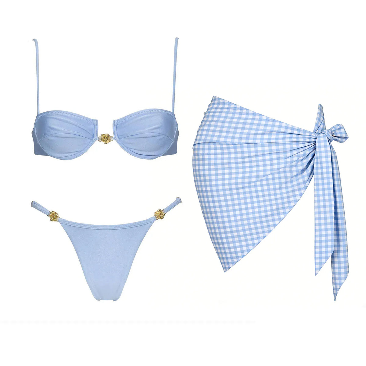 2026 2Pcs Sexy Women One Piece Swimsuit Female Push Up Swimwear BiquiniHigh Cut Monokini Solid Swim Suit Bathingsuit Beachwear