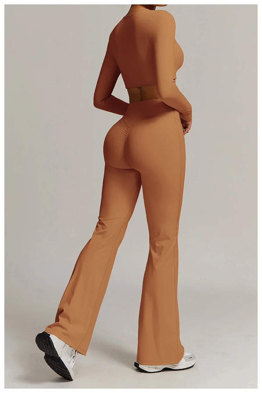 Women 2PCS Yoga Suit Sports Gym Set Tracksuit Workout Long Sleeve Shirt Fitness Flared leggings Short sleeve shorts running suit