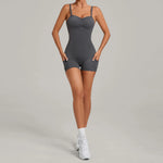 Outdoor Backless Yoga One Piece Suit Women Multiple Wearing Methods Sleeveless Slim Fit Pocket Stretch Sports Fitness Jumpsuit