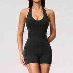 Yoga Jumpsuit Women's Short Tracksuit Yoga Set One-Piece Sportswear Women's Gym Rompers Workout Clothes Fitness Stretch Bodysuit