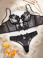 Sexy Large Size Lingerie Women Bra Set Girl Floral Lace Underwear Set Underwire Brassiere Push Up Outfit Delicate Bra Kit
