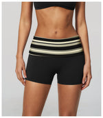 Summer Striped Polka Dot Contrast High Waist Yoga Shorts Hip Lifting Sports Tights Outdoor Workout Fitness Gym Running Pants