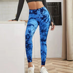 47 Color Marbling Tie-Dye Seamless Yoga Pants Sports Leggings Women Running Fitness High Waist Gym Leggings Women Workout Tights