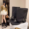 Wasteland Style Dopamine Summer Boots, Women's Height-increasing Summer Skirt with Open Lady's high-heeled sandals