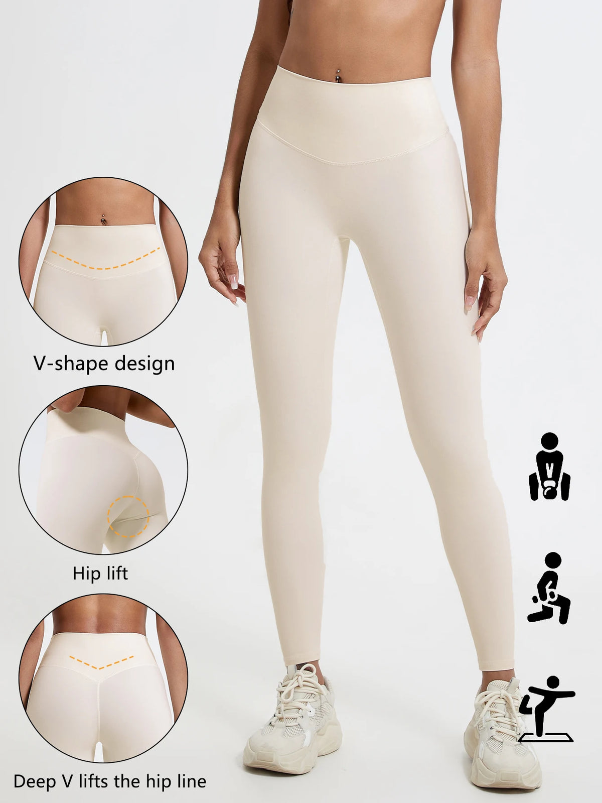 Hearuisavy Summer Ultra-Soft Fabrics High Waist Gym Quick-Dry Yoga Pants Running Workout Pants Push Up Sports Leggings Women