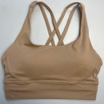Solid Color Women Fitness Yoga Bra Top Soft Tight Comprehensive Training Jogging Gym Sports Underwear Cross Back With Chest Pad