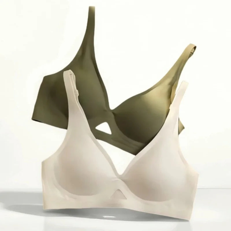 2Pcs/Set Seamless Bras for Women Non-wire Invisible Deep V Bralette Female Push Up Bras Underwear Sexy Lingerie