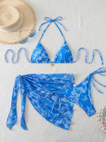 Halter Triangle String Bikinis 2026 Women Sexy Printed Swimsuit 3 Pieces Swimwear Female Bathers Bathing Swimming Swim Suit