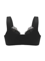 Women Front Closure Floral Lace Bra Wireless Wide Strap Breathable Anti Sag Support Daily Sleep Underwear Soutien Gorge Femme