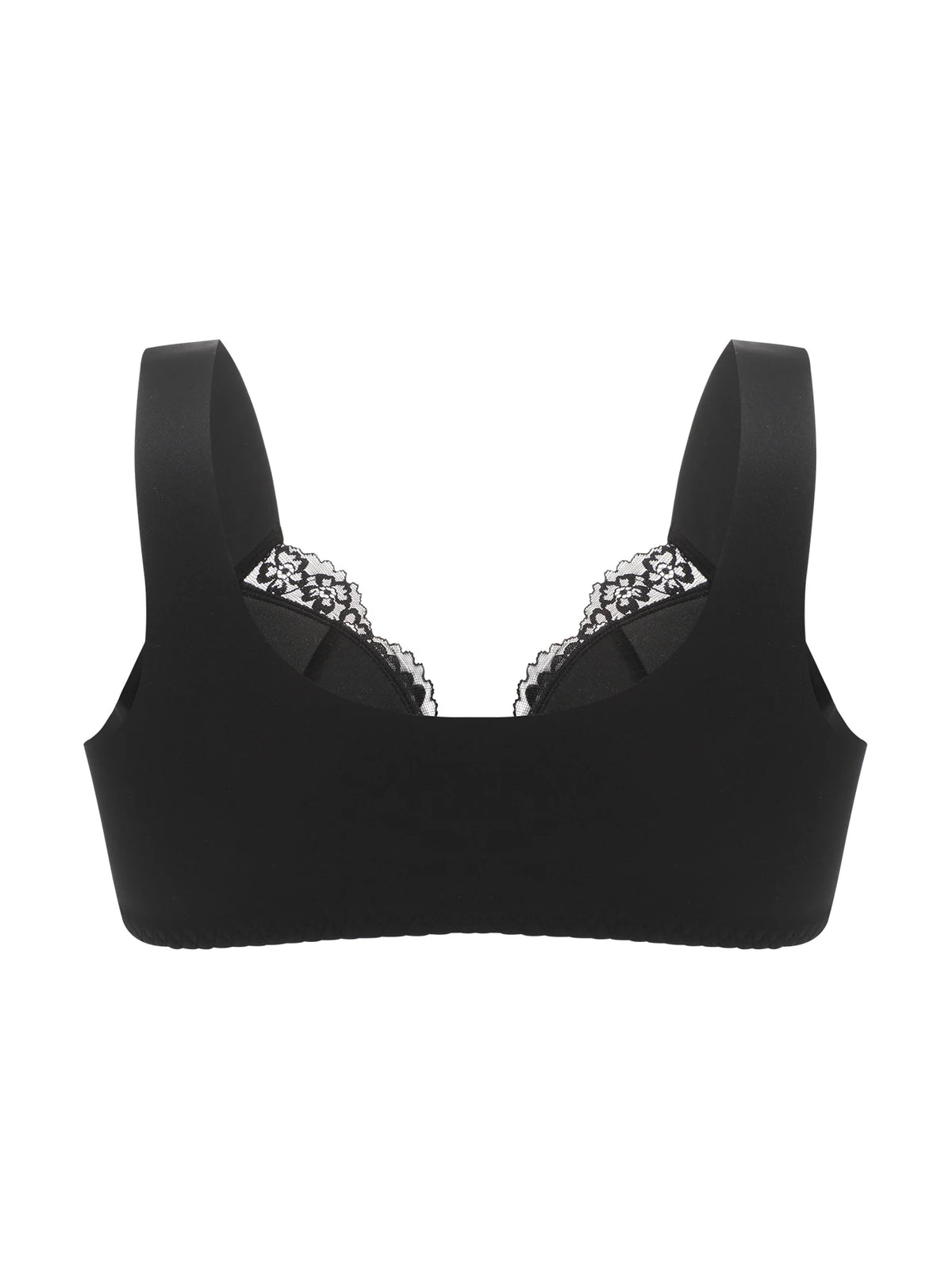 Women Front Closure Floral Lace Bra Wireless Wide Strap Breathable Anti Sag Support Daily Sleep Underwear Soutien Gorge Femme