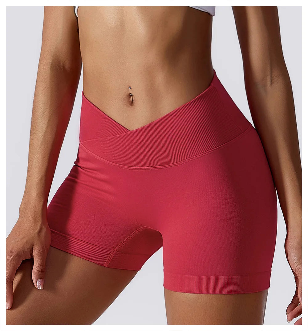 Summer Seamless High Waist Yoga Shorts Elasticity Sports Leggings Women Breathable Cycling Shorts Buttock Lift Gym Shorts Women