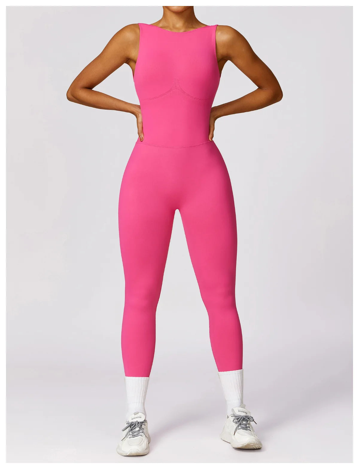 Seamless One-piece Suit Women Sports Jumpsuit Push up Yoga Suit Backless Sportswear Set Women Sleeveles Workout Bodysuits Female
