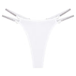 1pcs Green New Year Sexy Women g-string Underwear Breathable Elegant Female Lingerie Shiny Lady thongs Low Rise Fashion Panties