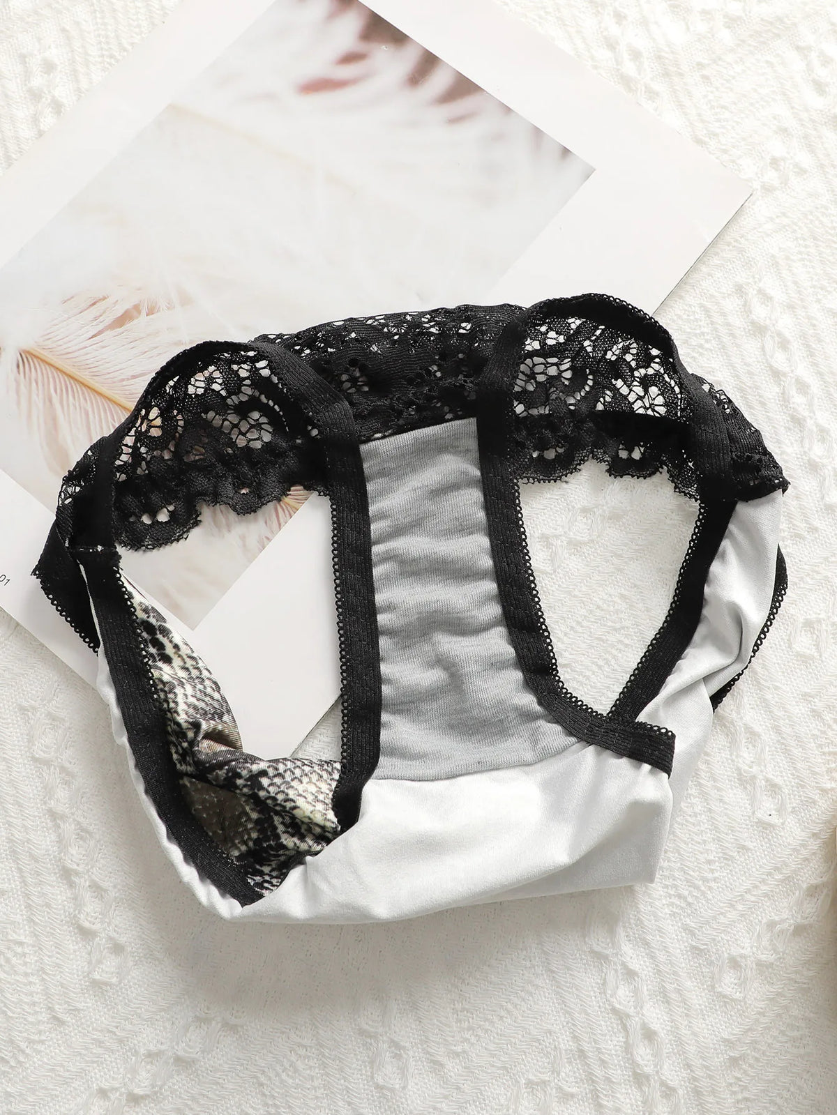 Women's sexy bra set with lace ultra-thin 2-piece leopard print Underwear is suitable for special occasions and daily use A3132