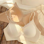 Women's Lace Bra Underwear Vest-Style Strips Beautiful Comfortable Bra Small Breasts Support Comfortable Wireless Underwear